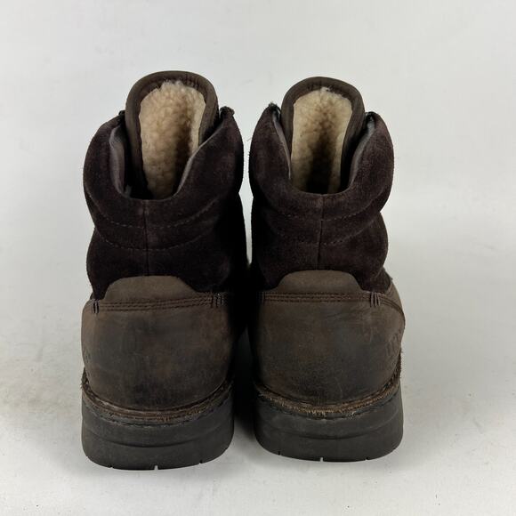 Ugg Barrington Boots mens size 7 brown leather waterproof lace up lined shoes - Picture 7 of 11